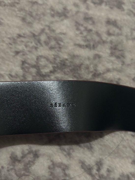 RARE Sezane ARTEMIS BELT in MAHOGANY leather Waist Belt with Decorative Buckle main image 5